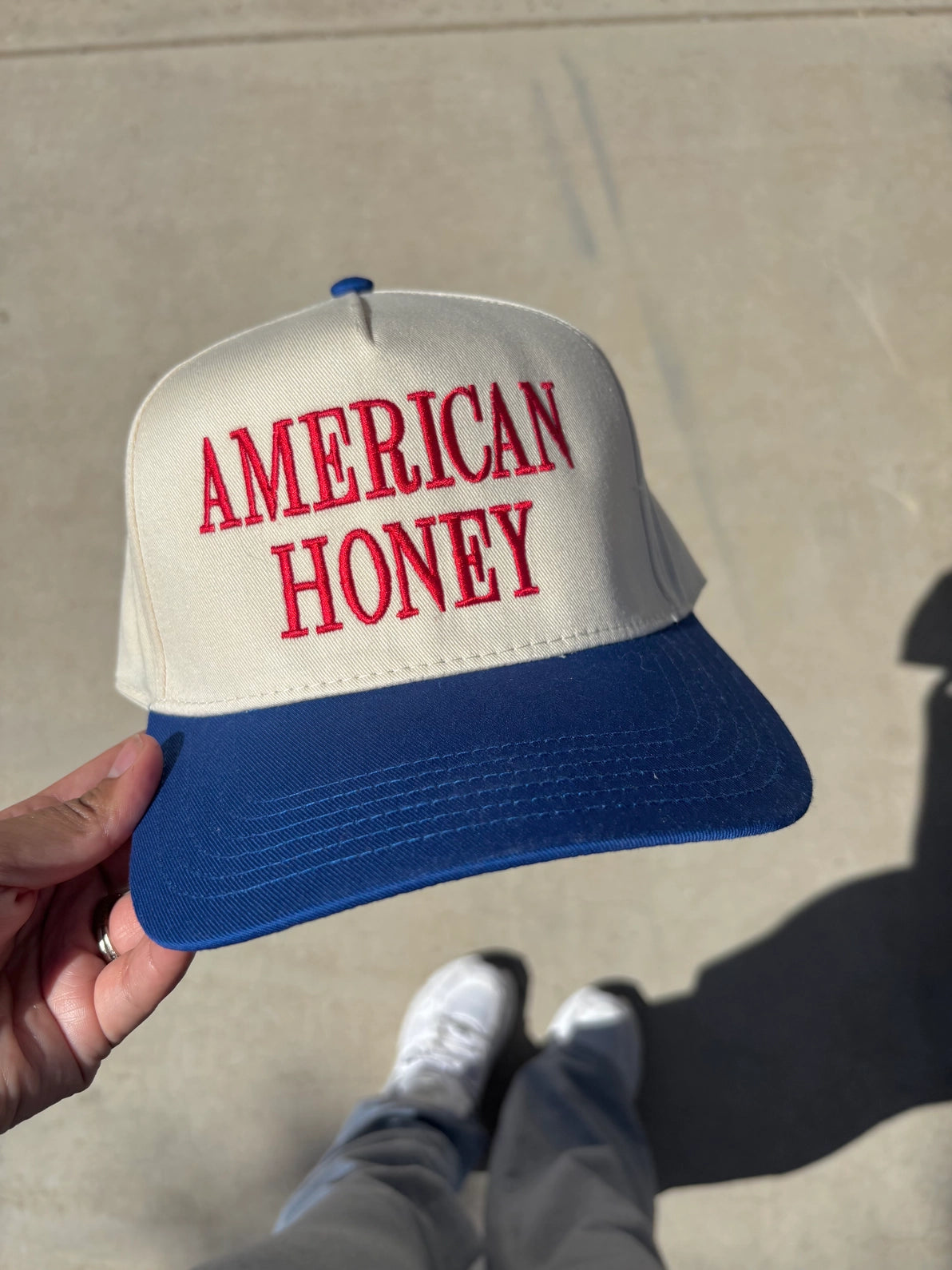 American Honey Embroidered Hat 4th of July