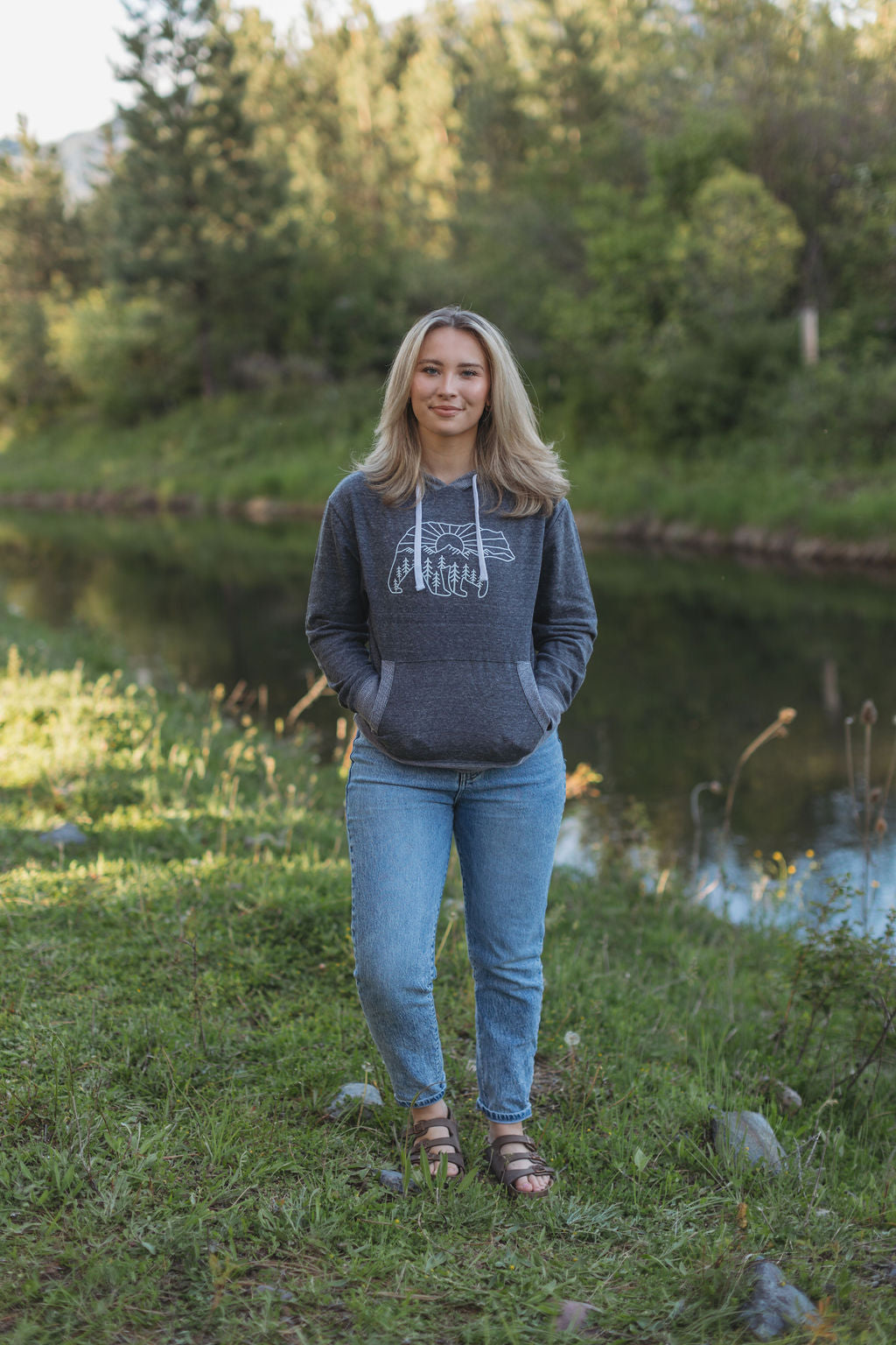 Sunrise Bear Adult Hoodie