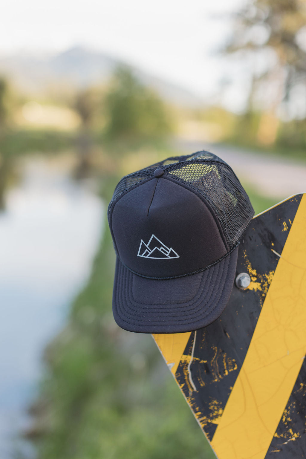 Logo Adult Trucker Hat- Black