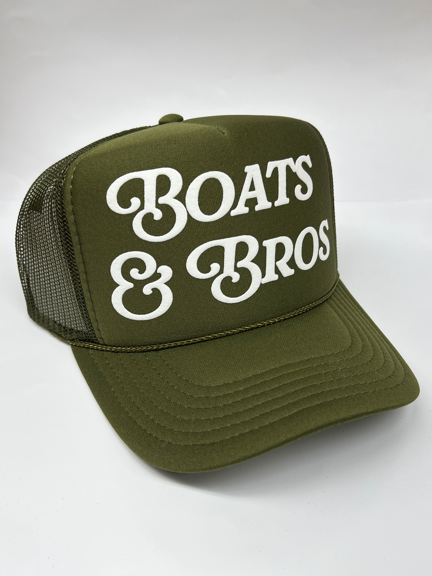 Boats & Bros Trucker Hat: Olive