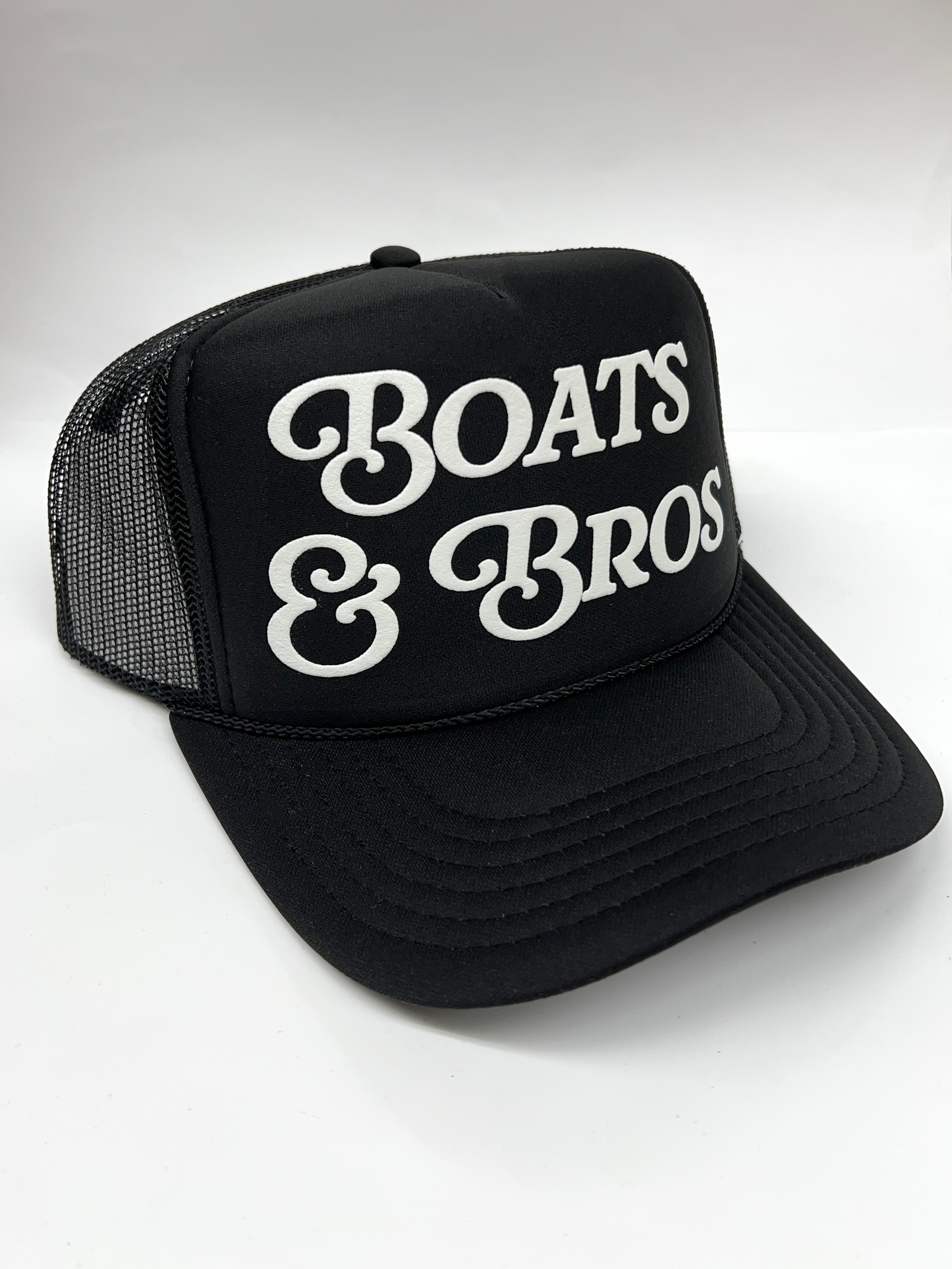 Boats & Bros Trucker Hat: Black