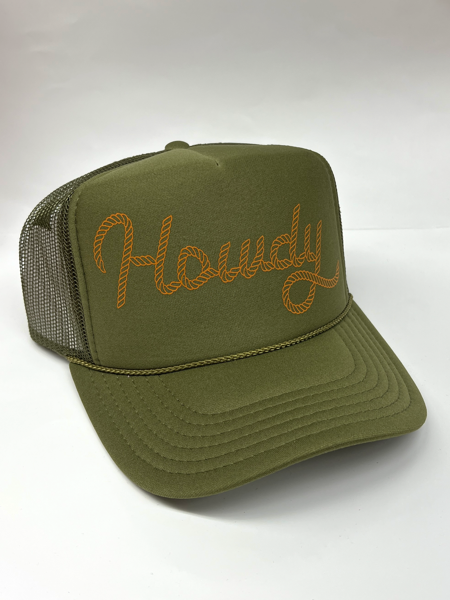Howdy Trucker Hat: Olive