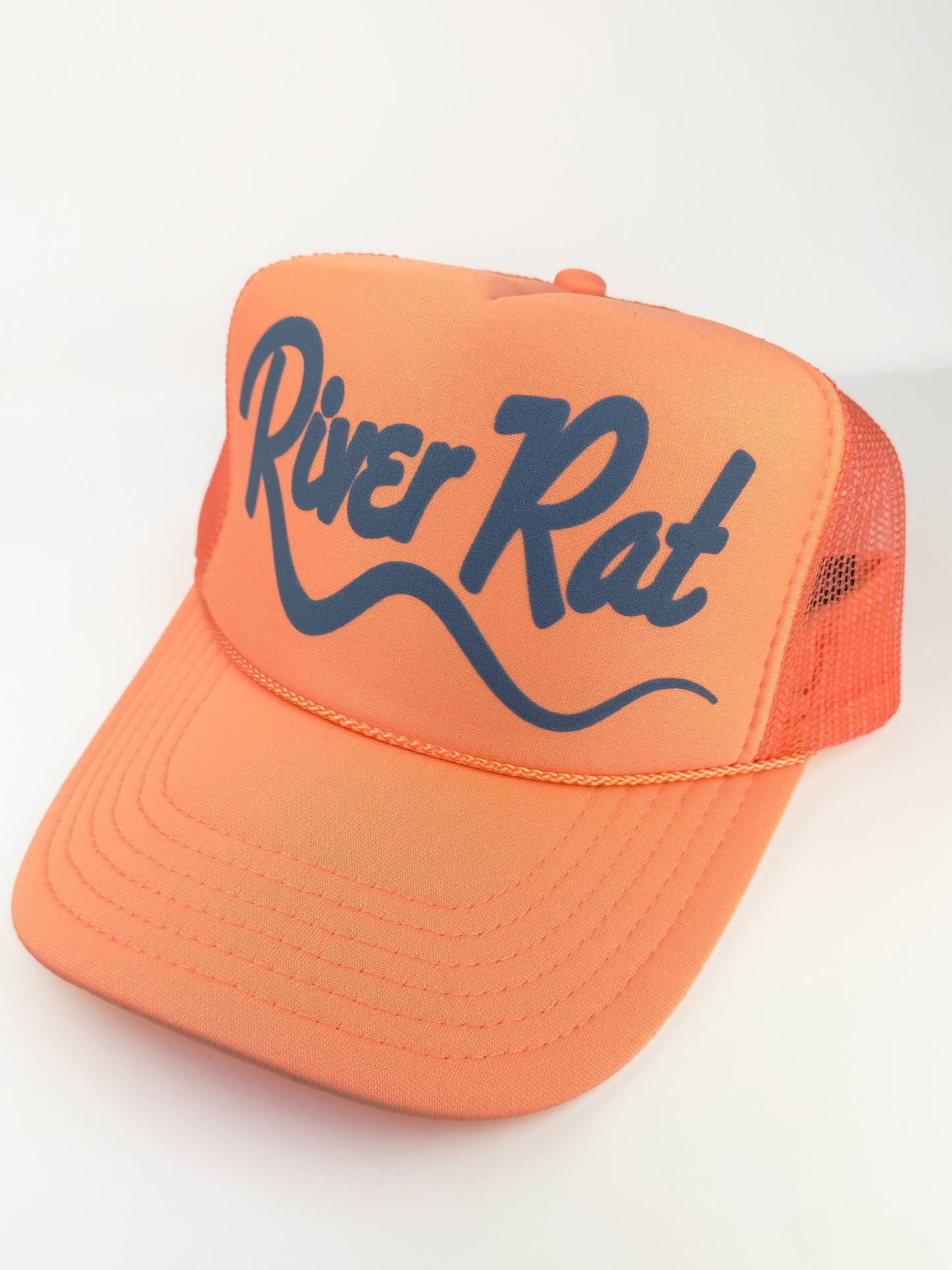 River Rat Adult Trucker Hat: Coral
