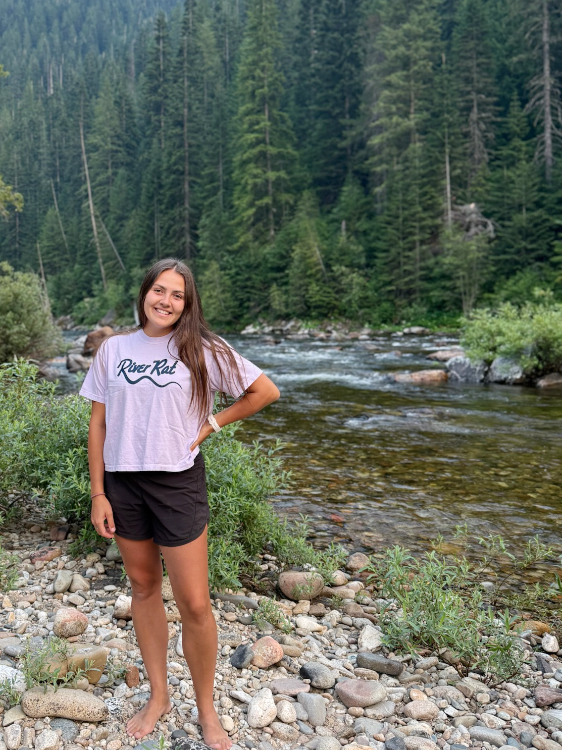 River Rat Ladies Crop CC Tee
