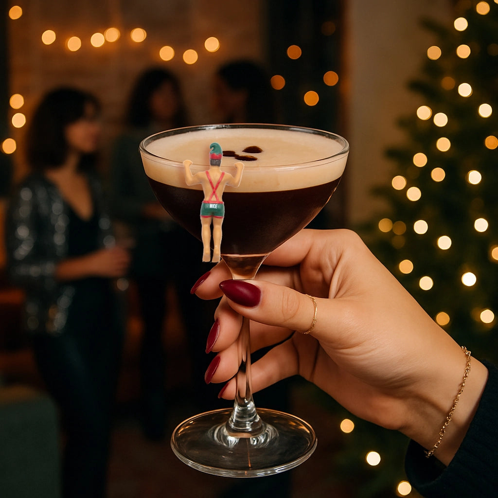 Elf Buddies Holiday Drink Markers 6 pack