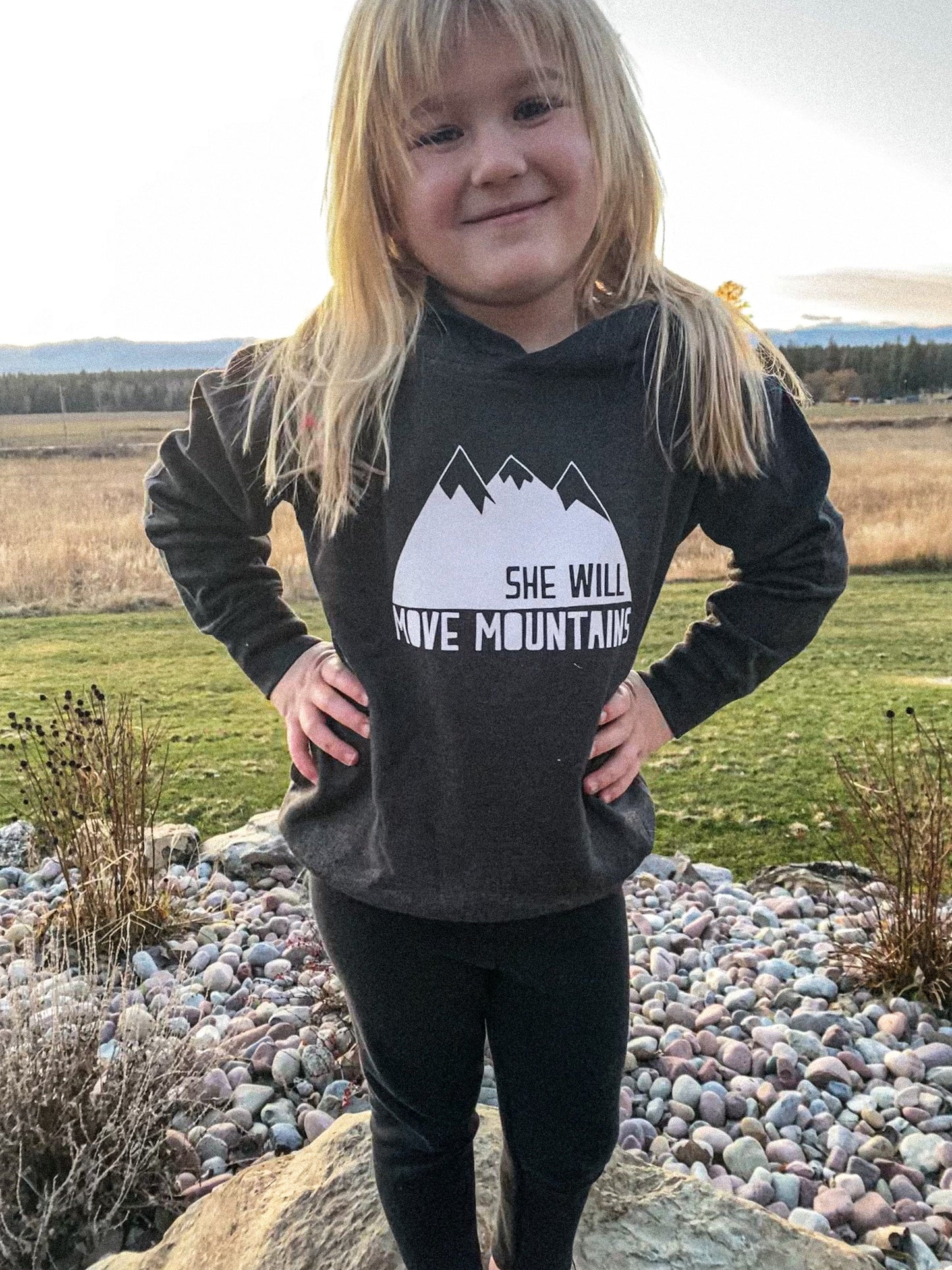 She Will Move Mountains Kids Hoodie