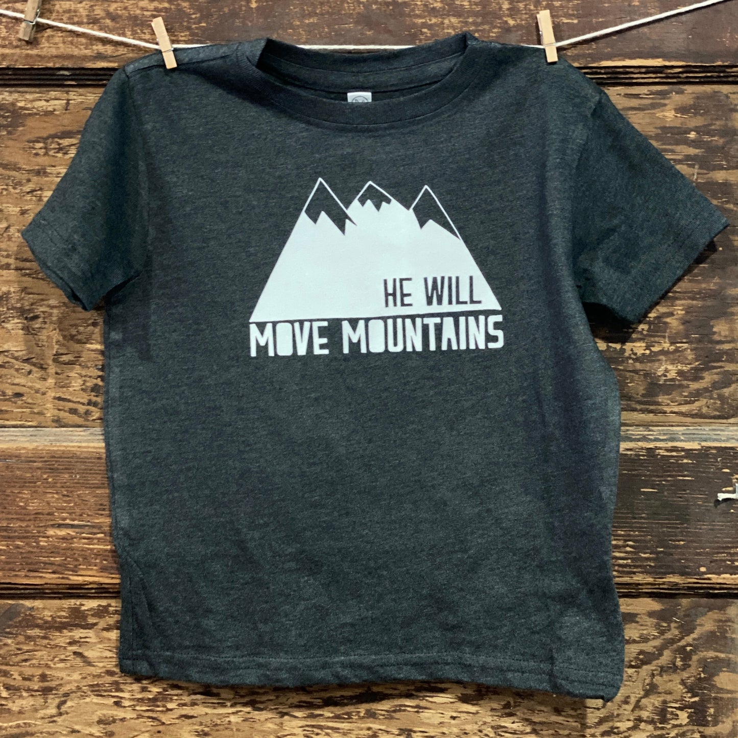 He Will Move Mountains Kids Tee