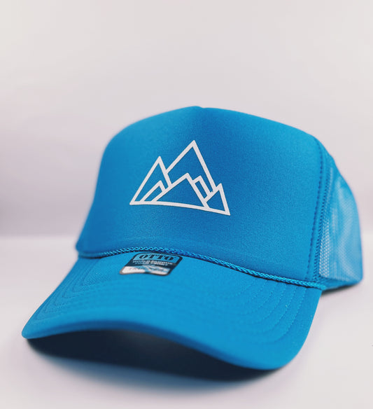 Logo Adult Trucker Hat- Turquoise