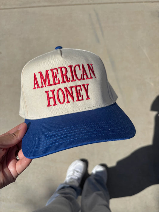 American Honey Embroidered Hat 4th of July