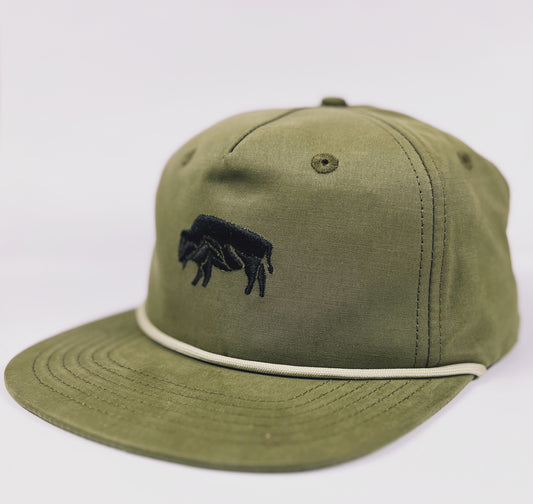 Bison-Wahcan Nylon Rope Hat- Olive