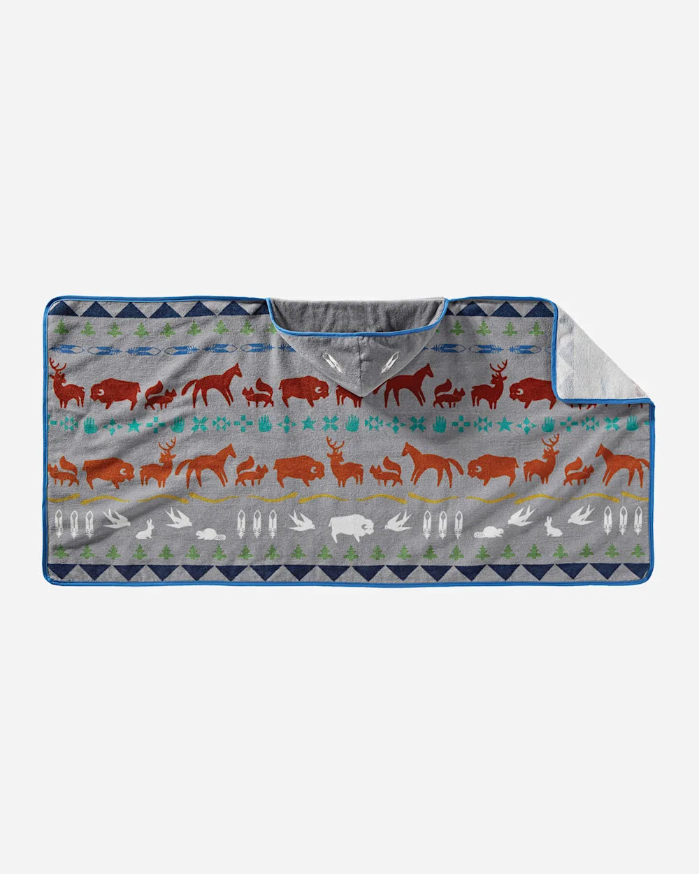 Pendleton Printed Hooded Baby Towel- Shared Paths Grey Mix