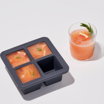 Extra Large Cocktail Cube Silicone Ice Tray-Charcoal