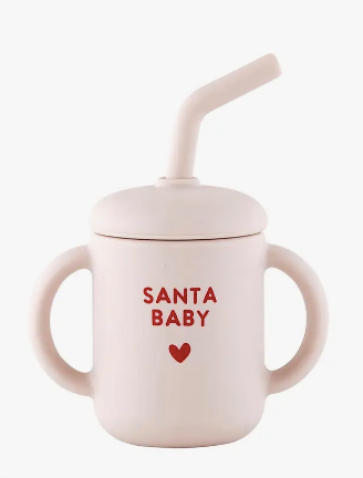 Silicone Sippy Cup-Santa Baby