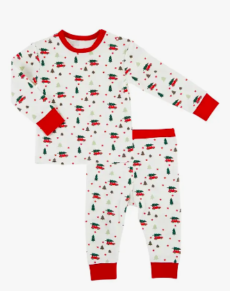 Christmas 2 pc PJ Set-Red (6-12M)
