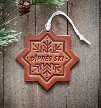 Apres Ski Snowflake Christmas Ornament