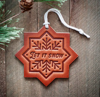 Let It Snow Snowflake Christmas Ornament