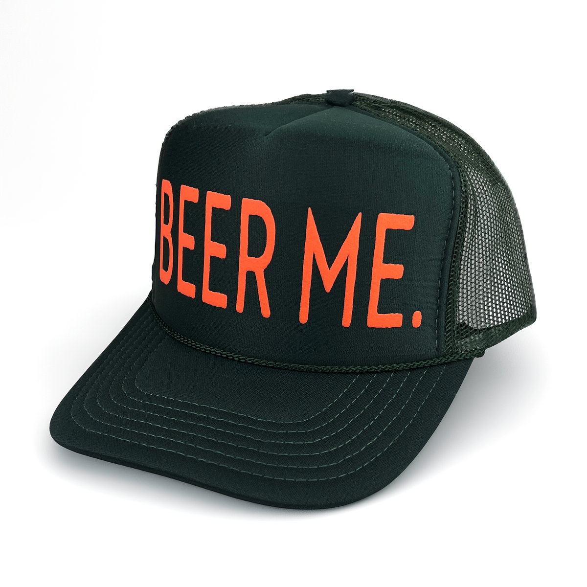 BeerMe Hat Beer Me Text Printed Trucker Hat – Brightside Boutique main image 2