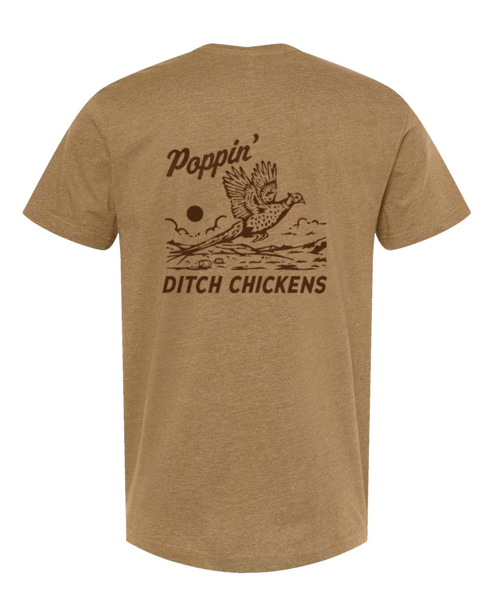 Poppin' Ditch Chickens Pheasant Rooster Adult Tee