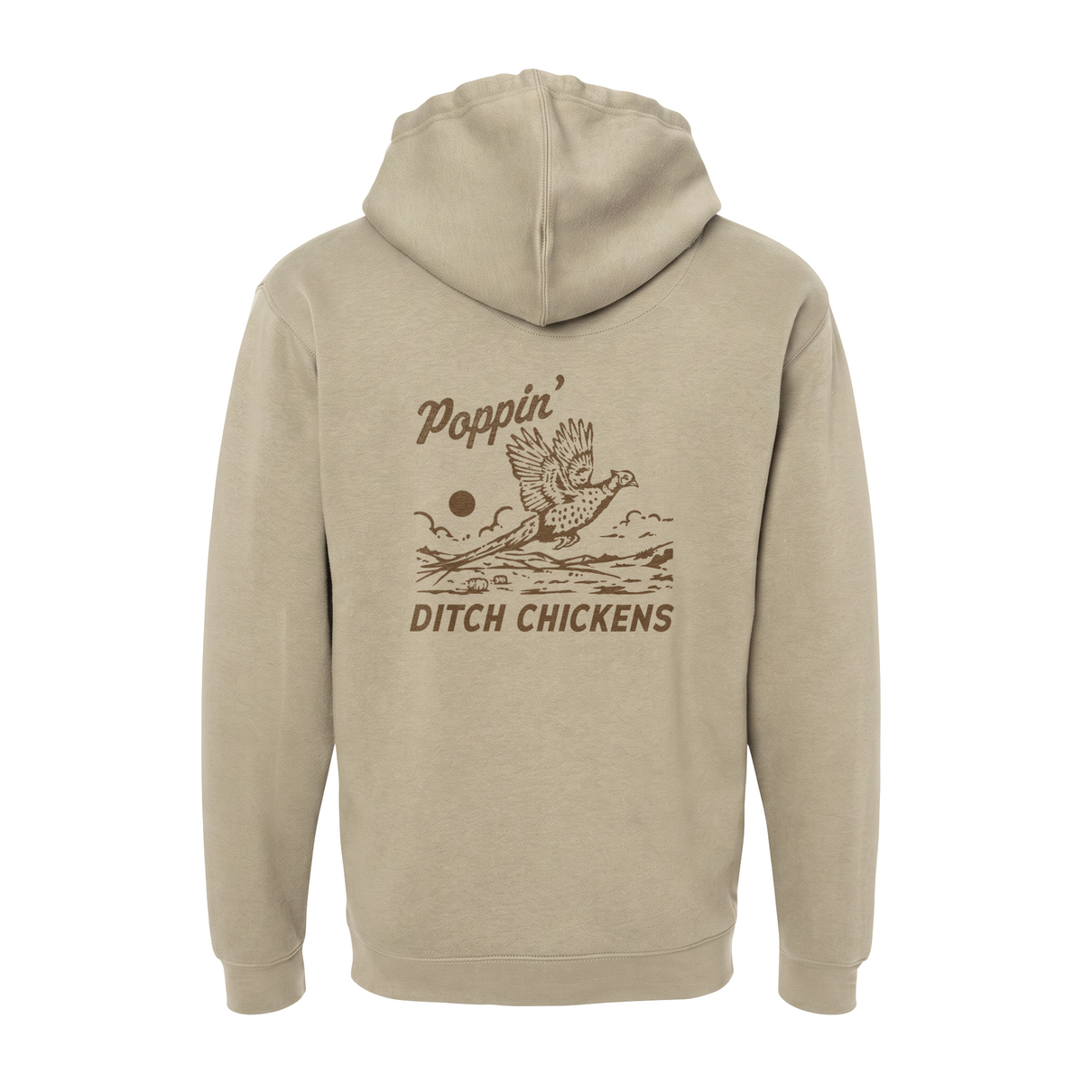 Poppin' Ditch Chickens Pheasant Rooster Adult Hoodie