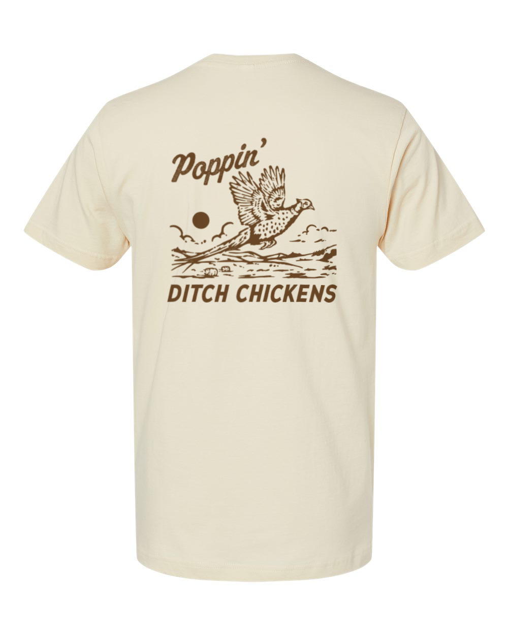 Poppin' Ditch Chickens Pheasant Rooster Adult Tee