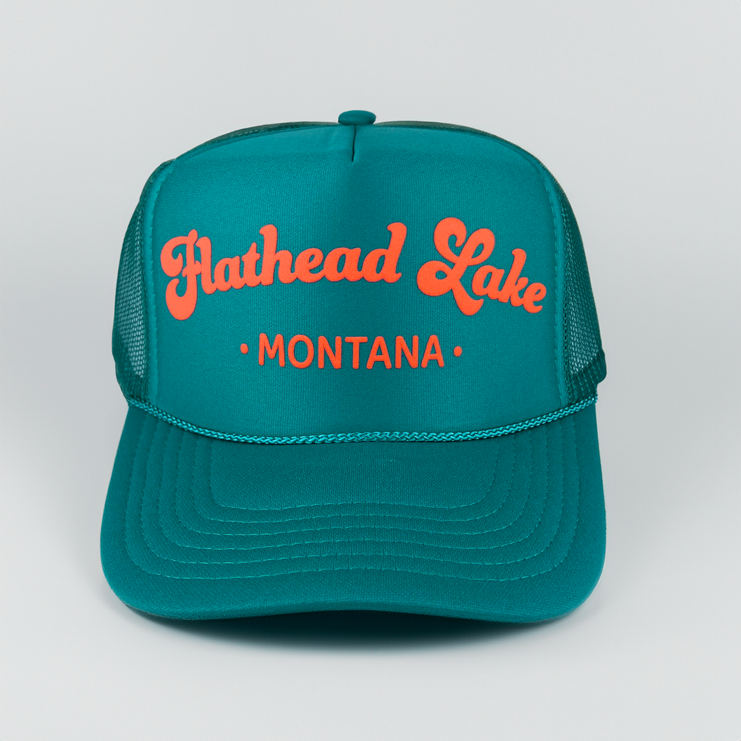 Flathead Lake Trucker Hat: Jade