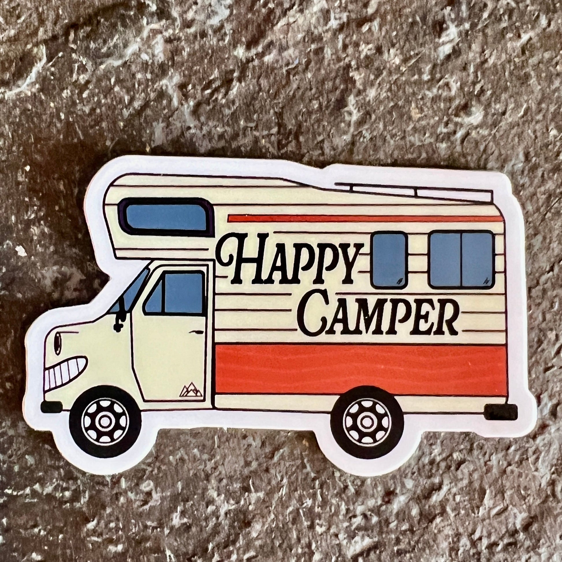 camper aufkleber Happy Camper Sticker – Made of Mountains