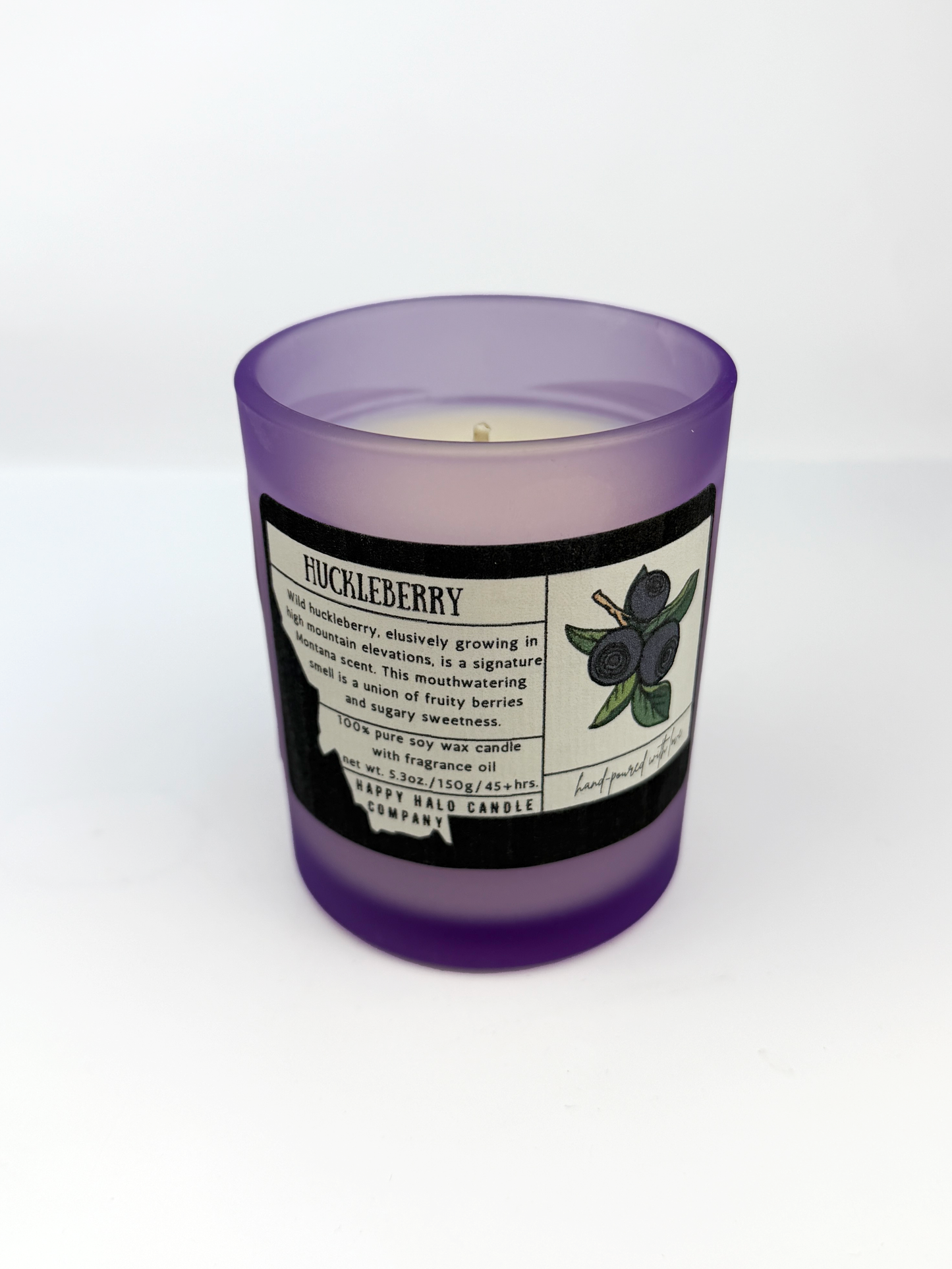 Happy Halo Candle Co- 5.3 oz Purple Jar- Huckleberry