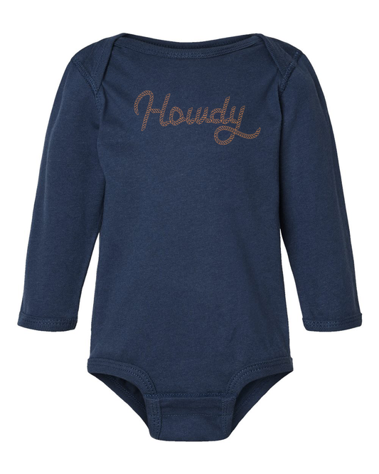 Howdy Long Sleeve Onesie