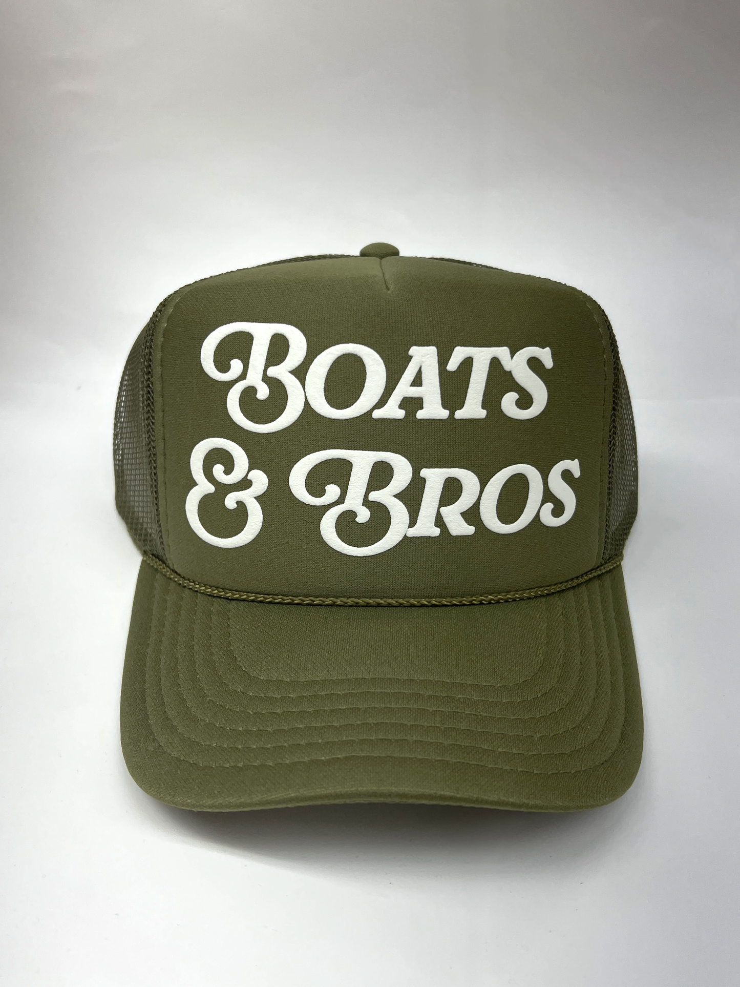 Boats & Bros Trucker Hat: Olive