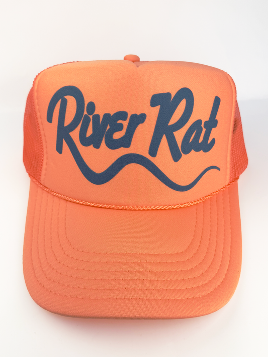River Rat Adult Trucker Hat: Coral