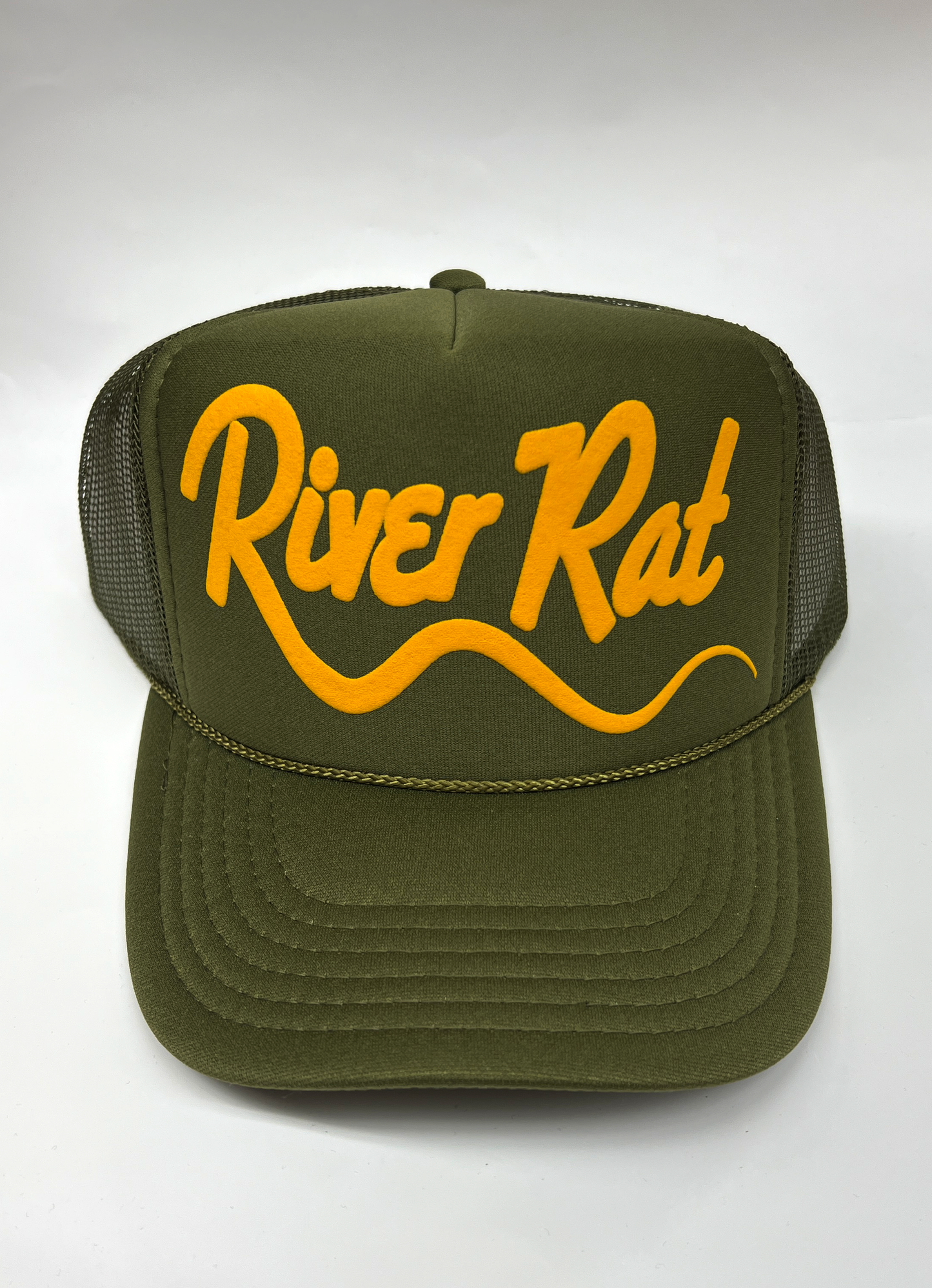 River Rat Adult Trucker Hat: Olive