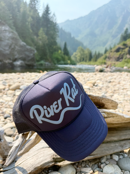 River Rat Adult Trucker Hat: Navy