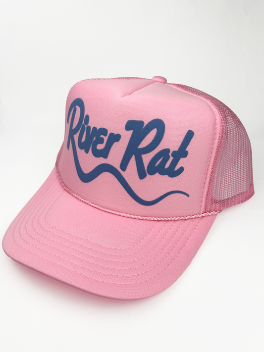 River Rat Adult Trucker Hat: Pink