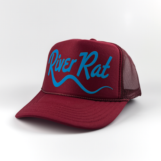 River Rat Adult Trucker Hat: Maroon