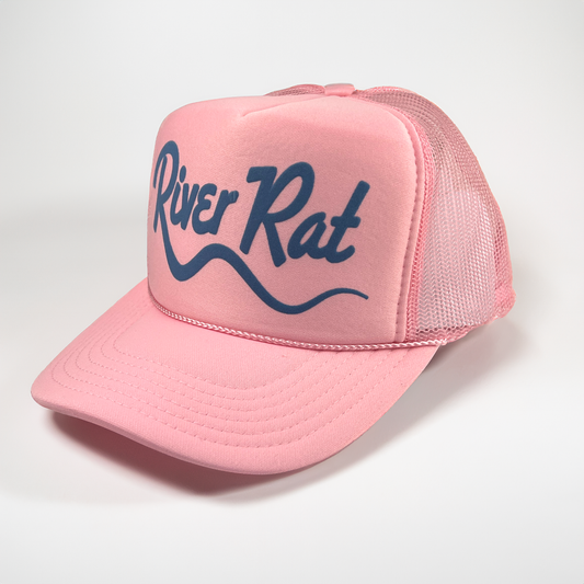 River Rat Adult Trucker Hat: Pink