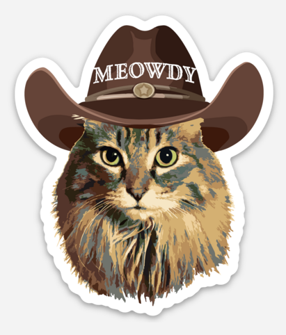 Meowdy Sticker