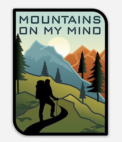 Mountains On My Mind Sticker