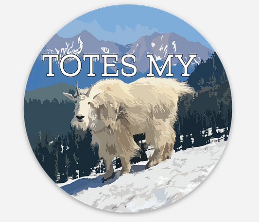 Totes My Goat Mountain Goat Sticker