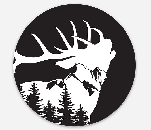 Bugling Bull Elk Sticker