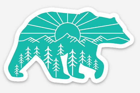 Sunrise Bear Sticker