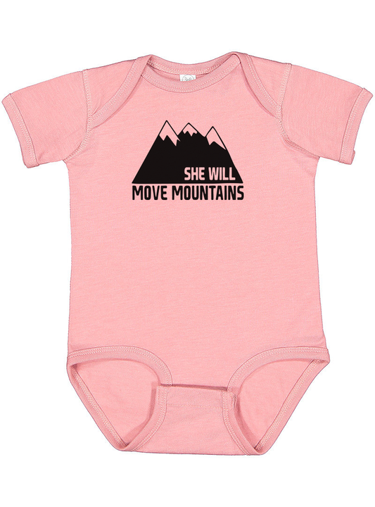 She Will Move Mountains Onesie