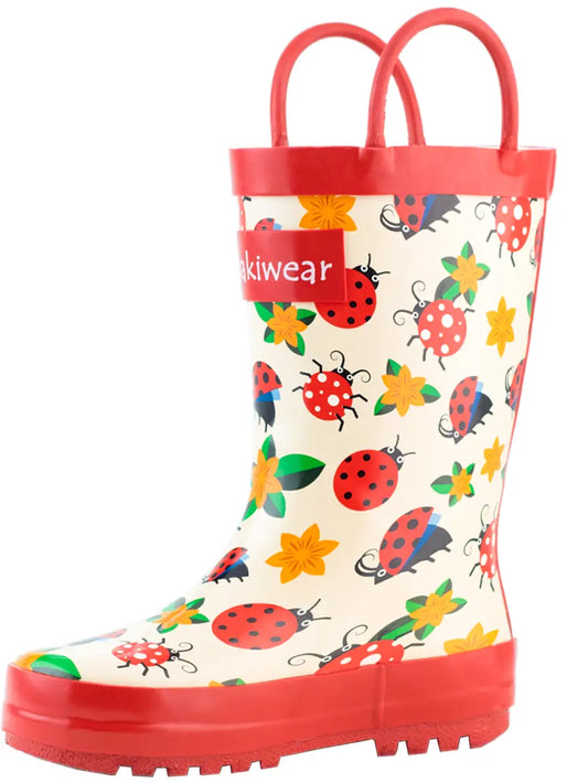 OAKI Ladybugs/Flowers Loop Handle  Boots