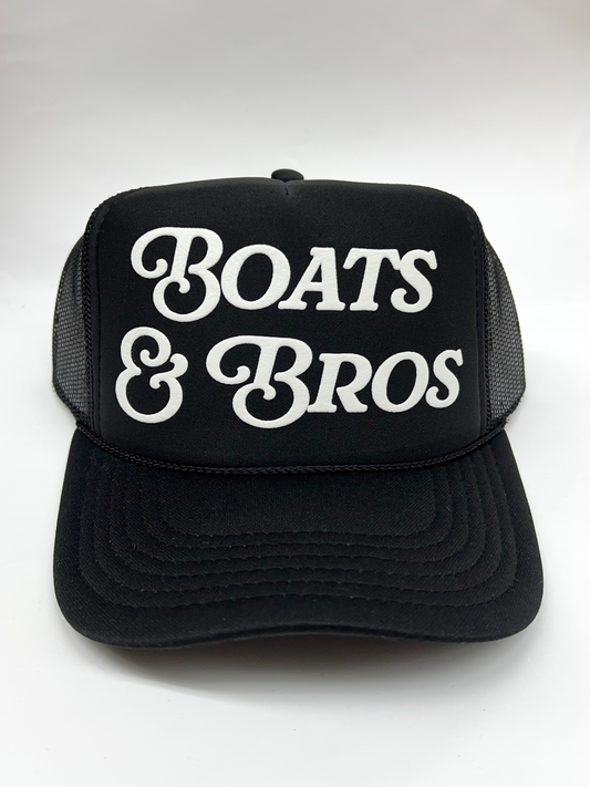 Boats & Bros Trucker Hat: Black