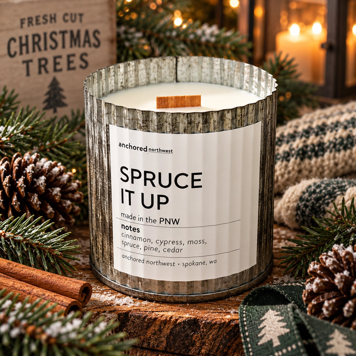 Spruce It Up | Christmas Tree Wood Wick Candle