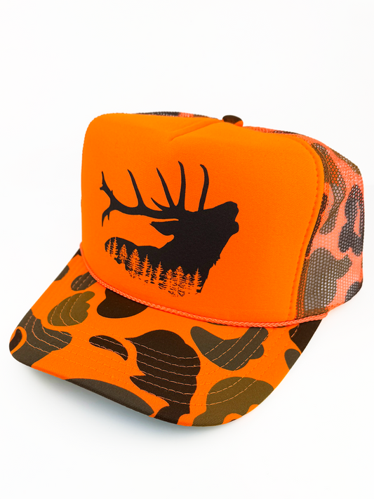 Bugling Elk Adult Trucker Hat