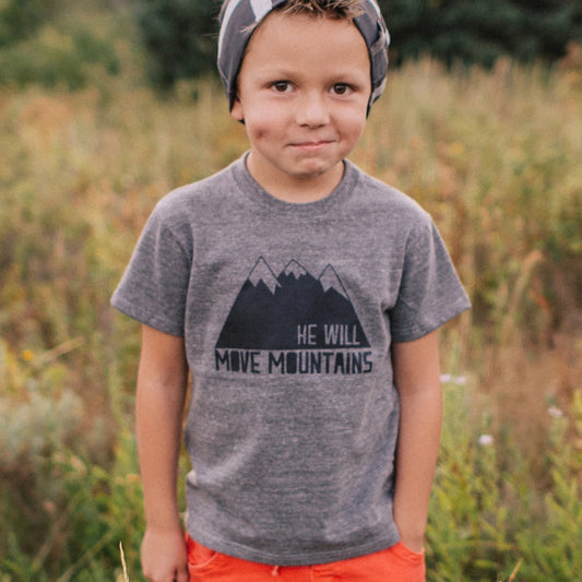 He Will Move Mountains Kids Tee