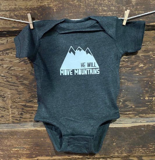 He Will Move Mountains Onesie