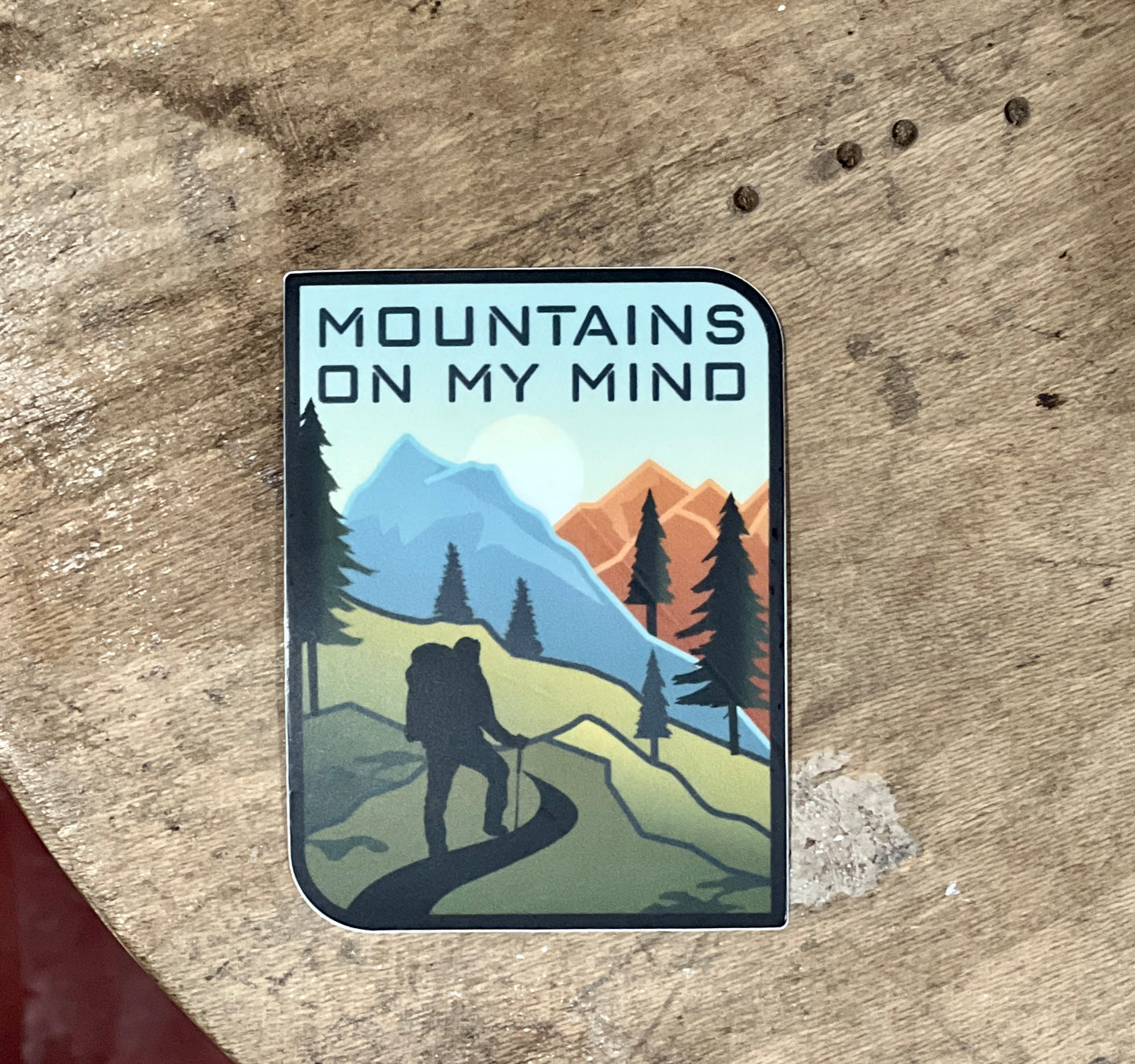 Mountains On My Mind Sticker