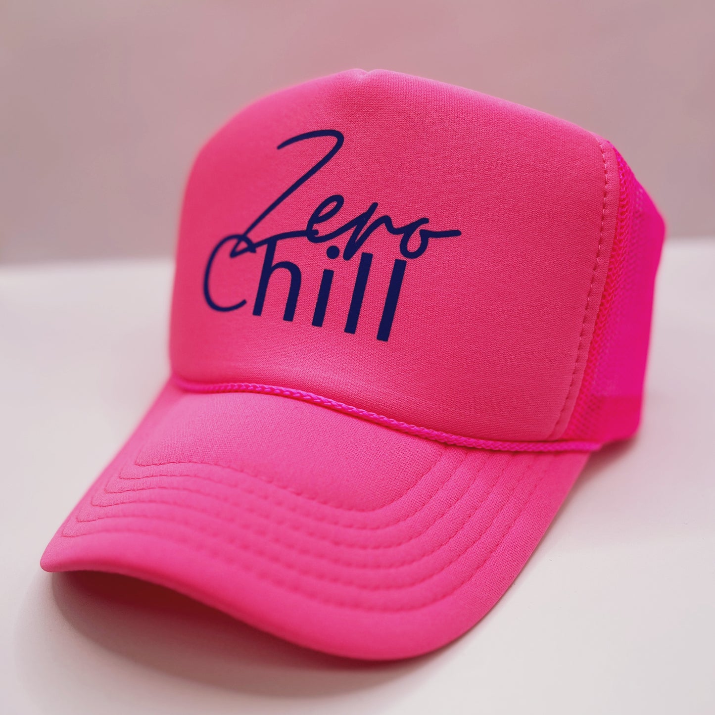 Zero Chill Trucker Hat-Neon Pink