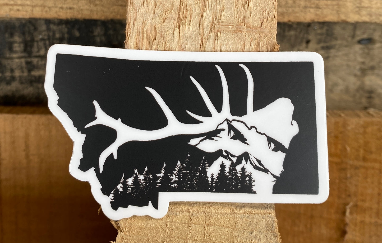 Bull Elk Montana Sticker